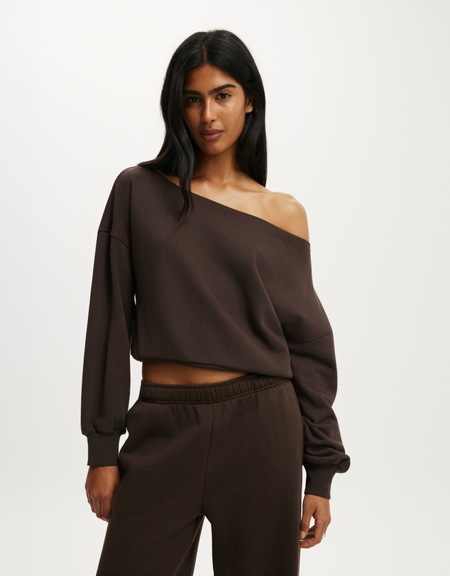 Cotton On - Relaxed Off Shoulder Sweatshirt