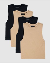 Xander - 4-Pack Blanc Tank