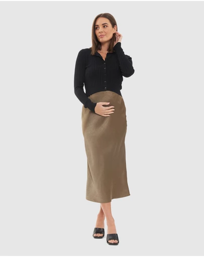 Ripe Maternity - Lexie Satin Skirt
