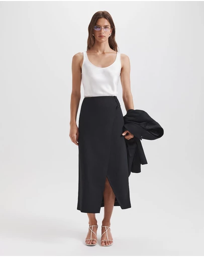 SABA - Dharma Drape Midi Skirt