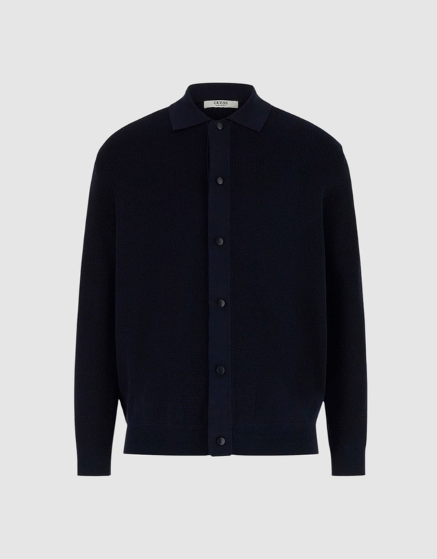 GUESS - Polo Buttoned Tech Cardigan Sweater