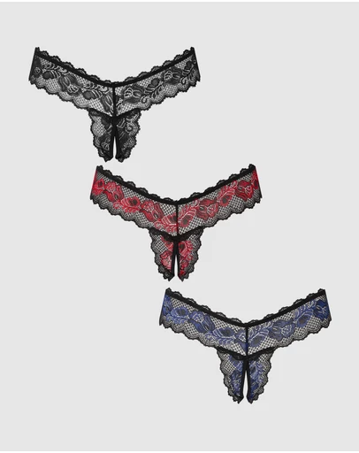 Ann Summers - Triple Threat Crotchless Thong Multi Pack