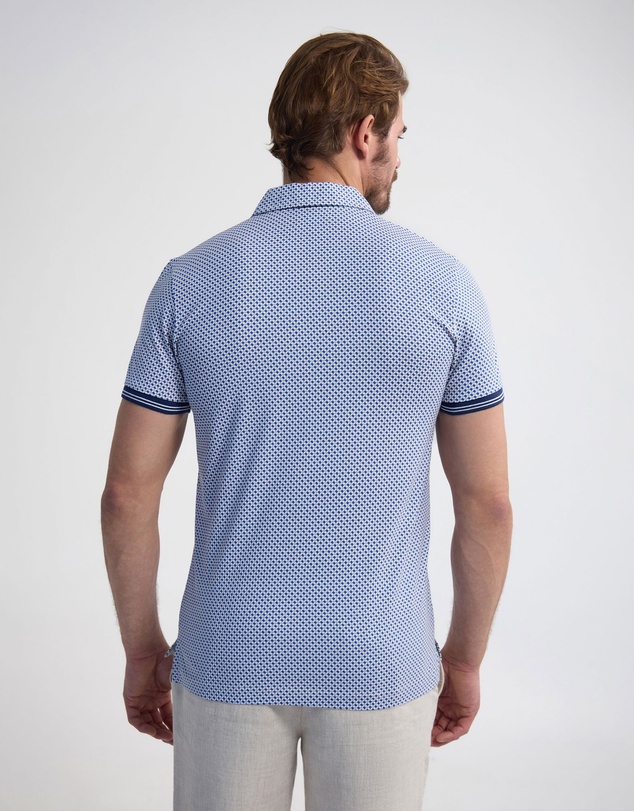 Oxford - Milo Print Jersey Polo With Pocket