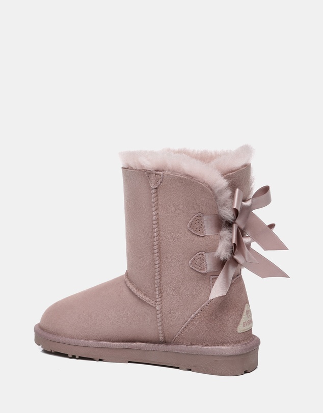 EVERAU - EverAU Ugg Short Back Bow Sheepskin Upper UGG Boots