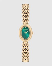 Furla - Delizia Green Yellow Gold-Tone Bracelet Watch