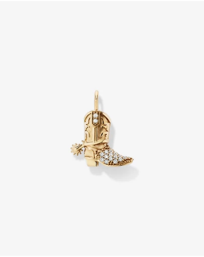 Michael Hill - Cowboy Boot Pendant in 18kt Vermeil with Cubic Zirconia