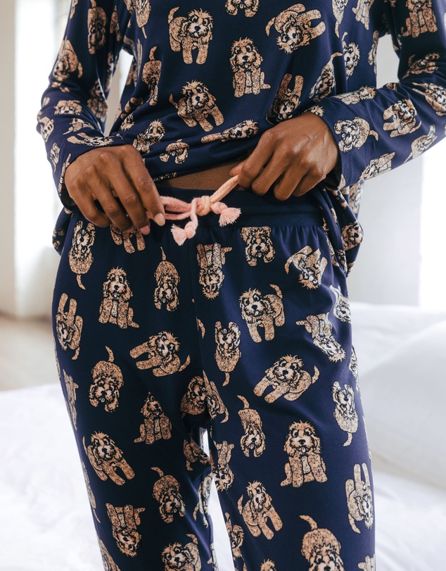 Chelsea Peers - Cockapoo Print Long Pyjama Set