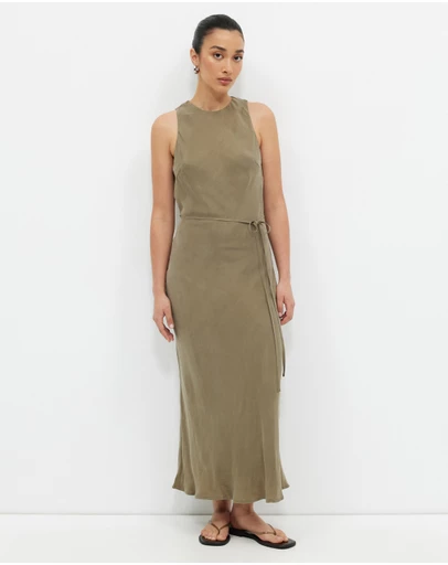 Calli - Cupro Crew Neck Dress