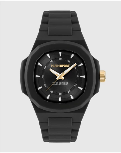 Plein Sport - VIPER EDITION I 42mm Black Dial and Black Silicone Strap