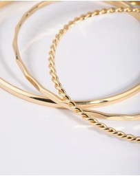 Lovisa - Gold Plated Mixed Bangle Pack
