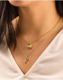 Wanderlust + Co - Alphabet Bubble Pendant Necklace - Letter P