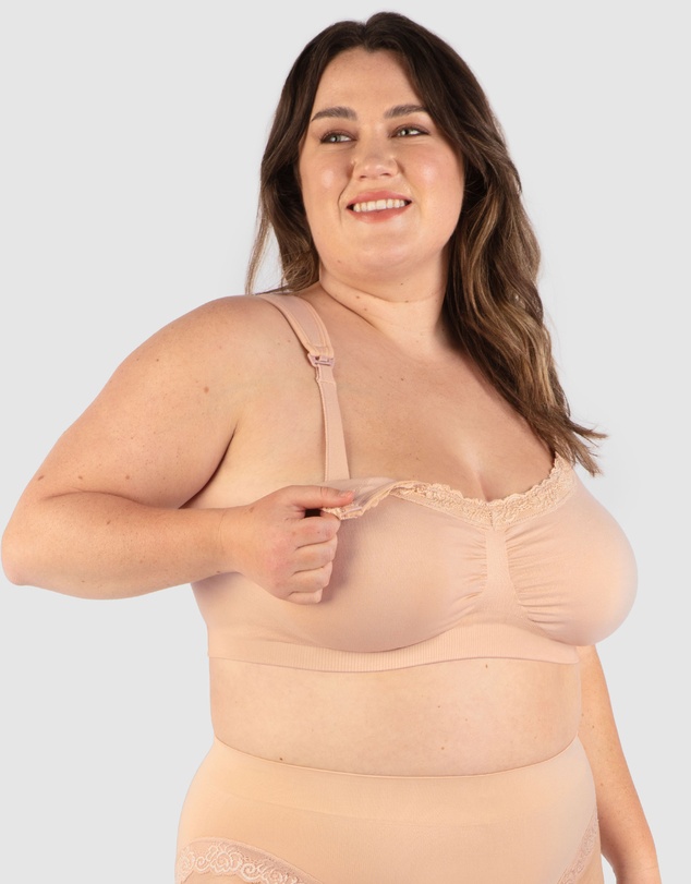 B Free Intimate Apparel - Cushion Padded Strap Wire Free Maternity & Nursing Bra﻿ (B-H) Cup