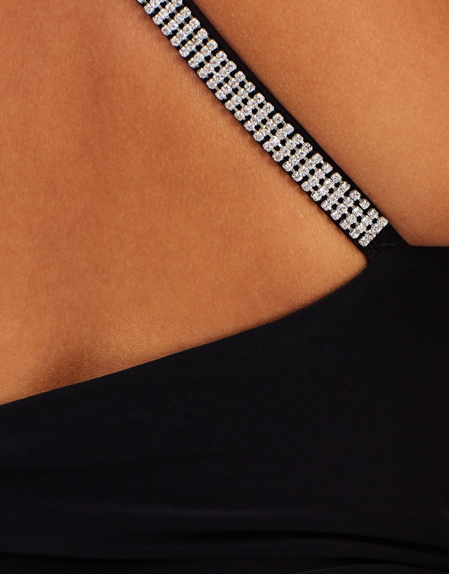 SKIVA - Embellished One Shoulder Evening Dress