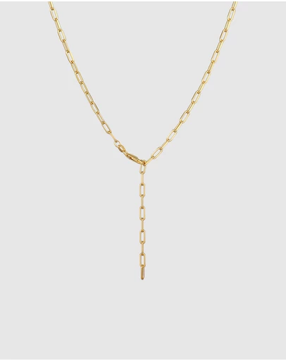 Elli Jewelry - Y-Necklace in Gold-Plated 925 Silver