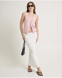 Subtitled - Libby Tie Front Knit Top