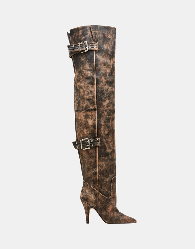 Steve Madden - Baddie Brown Distressed Boots