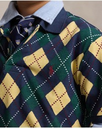 Polo Ralph Lauren - Argyle Print Cotton Mesh Polo Shirt - Teens