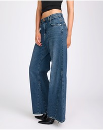 ONE TEASPOON - Cruisers Mid Waist Bootcut Flare Denim Jeans - Colorado Blue