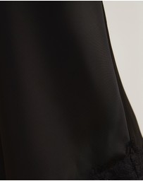 Atmos&Here - Leoni Asymmetric Lace Satin Skirt