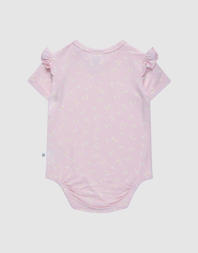 Kynd Baby - Frill Short Sleeve Bodysuit in Lilac Flutter