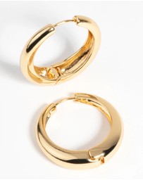 Lovisa - Gold Plated Medium Huggie Hoop Earrings