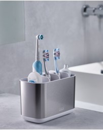 Joseph Joseph - EasyStore™ Steel Large Toothbrush Caddy (White)