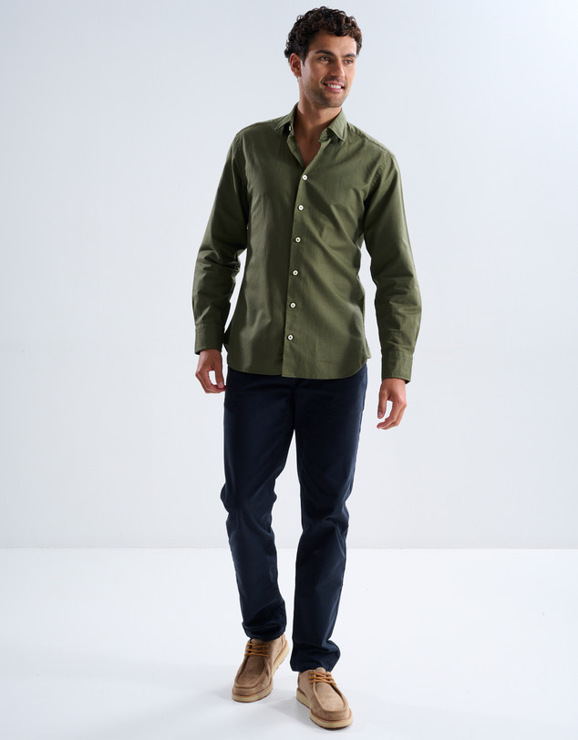 3 Wise Men - 3 Wise Men Whitsun Green Linen Shirt