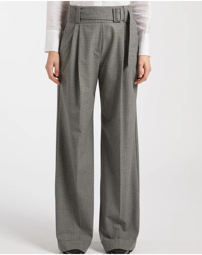 Marella - Check Wide Leg Trouser