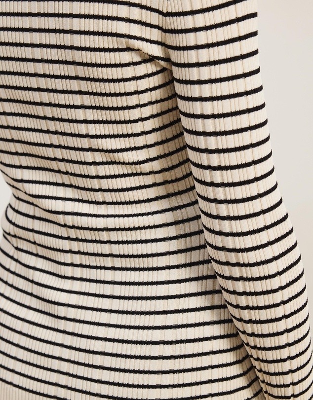 Atmos&Here - Noa Button Front Striped Cardigan
