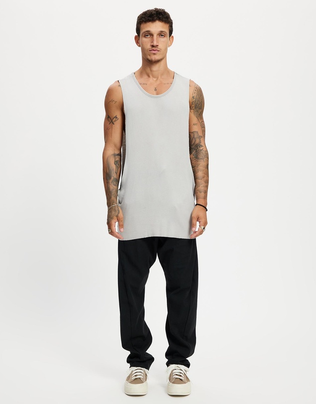 Surrounded By Ghosts - The Titanium Rib Knit Muscle T-Shirt