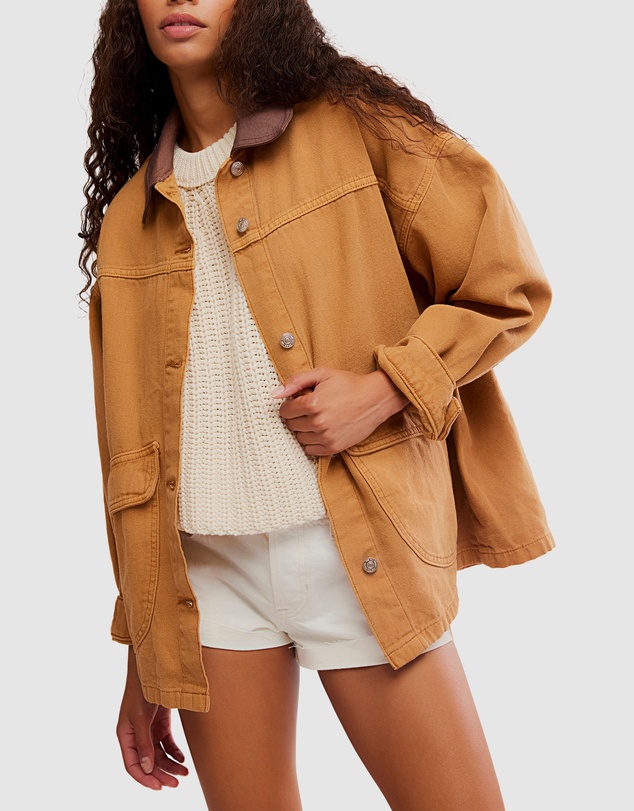 Free People - Lemon Denim Jacket