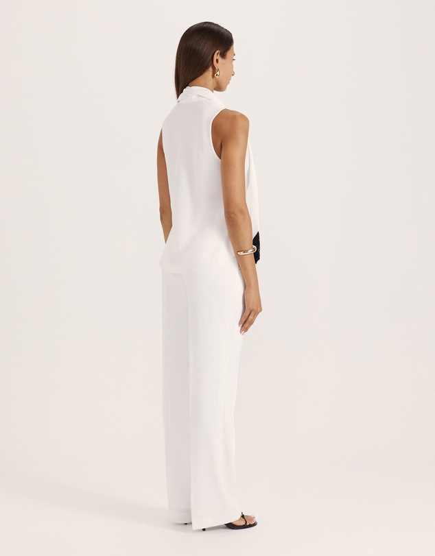 SABA - Tina Cowl Neck Fringe Top
