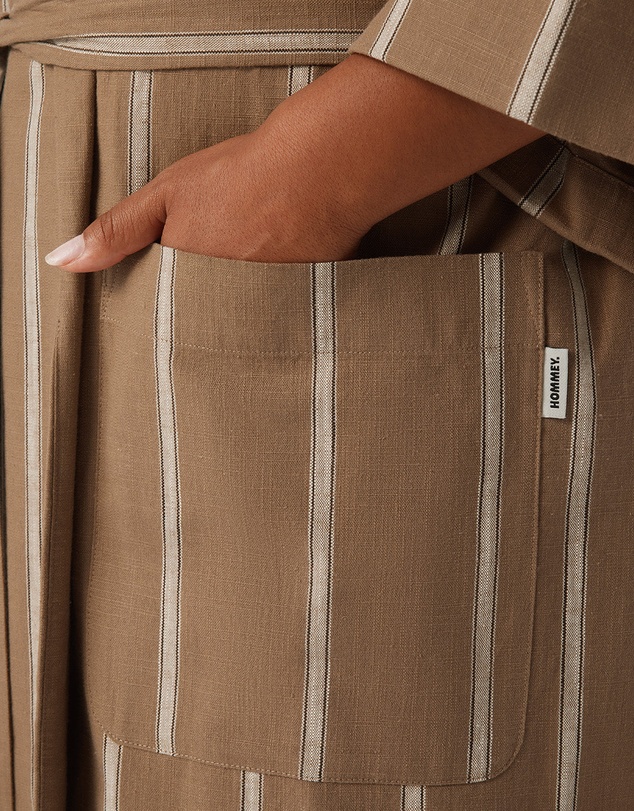 Hommey - Striped Ramie Robe