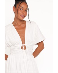 Petal & Pup - Edel Short Sleeve Maxi Dress - White