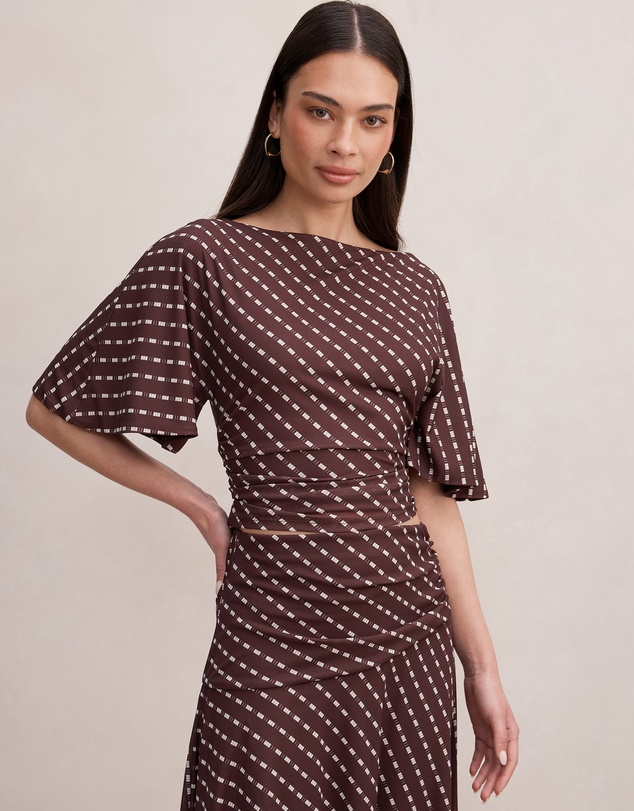 Forever New - Paige Flutter Sleeves Tie Back