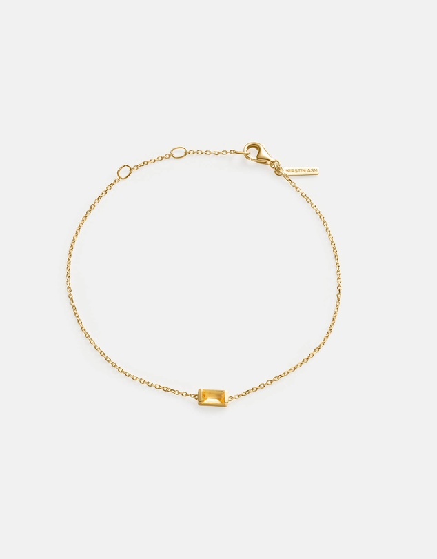 Kirstin Ash - Baguette Birthstone Bracelet November Citrine