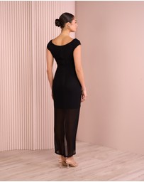 Azzurielle - Elsy Off Shoulder Mesh Dress