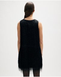 Minima Esenciales - Aila Textured Scoop Mini Dress
