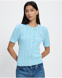 Polo Ralph Lauren - Cable-Knit Cotton Short-Sleeve Cardigan - ICONIC EXCLUSIVE
