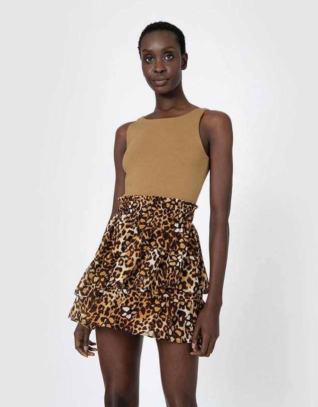 Forcast - Janice Tiered Ruffle Smock Skirt