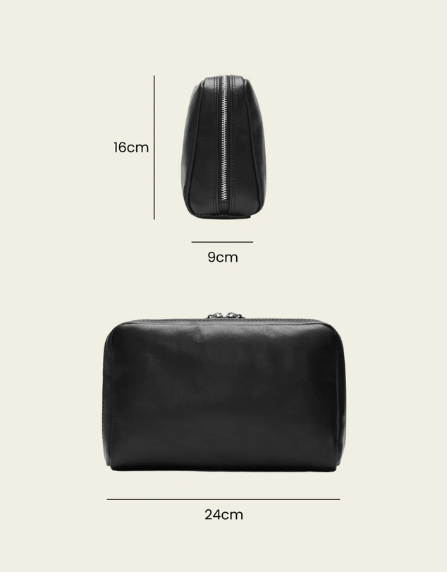 Republic of Florence - Primo Matt Black Toiletry Bag