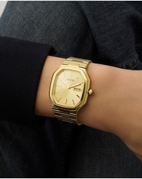 GUESS - Guess Oliver Mens Gold Tone Date Watch