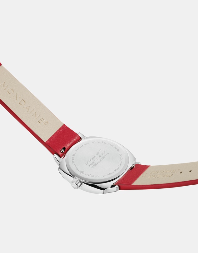 Mondaine - Mondaine Official Swiss Railways Petite Cushion Vegan Leather Watch