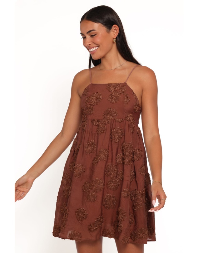 Petal & Pup - Giana Mini Dress - Brown