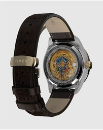 TIMEX - Harry Potter x Timex Waterbury Skeleton Automatic 39mm Leather Strap Watch