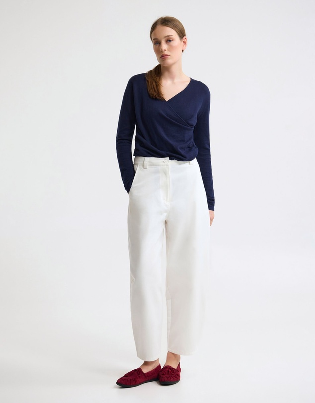 Oxford - Daria Wrap Front Knitted Top