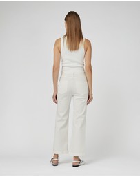 DRICOPER DENIM - Cody Ivory Kick Flare Trouser