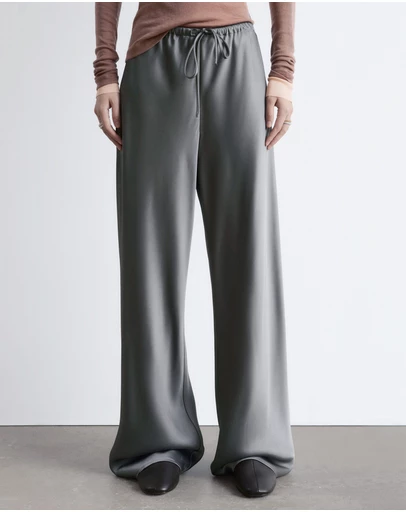 & Other Stories - Drawstring Satin Trousers