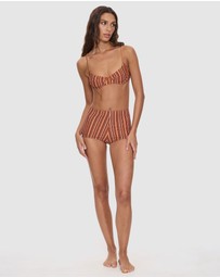 Thrills - Aftersun Stripe Boyleg Bikini Bottom