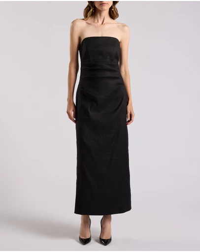 David Lawrence - Arwen Strapless Linen Dress